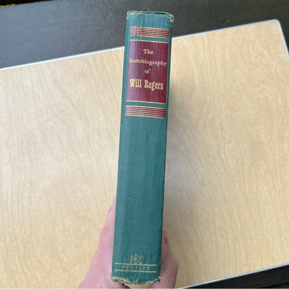 The Autobiography Of Will Rogers Hardcover Vintage 1949 Book